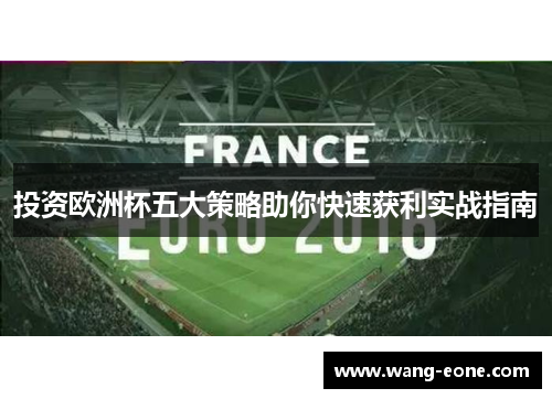 投资欧洲杯五大策略助你快速获利实战指南
